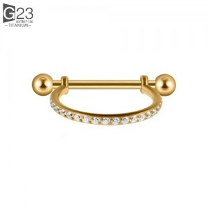 Piercing Conch Trava Modelo 4 Titânio PVD Gold